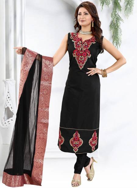 BLACK Colour N F CHURIDAR 09 Stylish Casual Wear Designer Worked Readymade Salwar Suit Collection N F C 280 BLACK